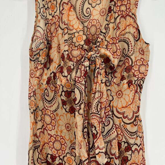 Vtg Studio 1940 Top Womens L Empire Waist Y2K 90s Floral Boho Fairy Hippie - Picture 5 of 8